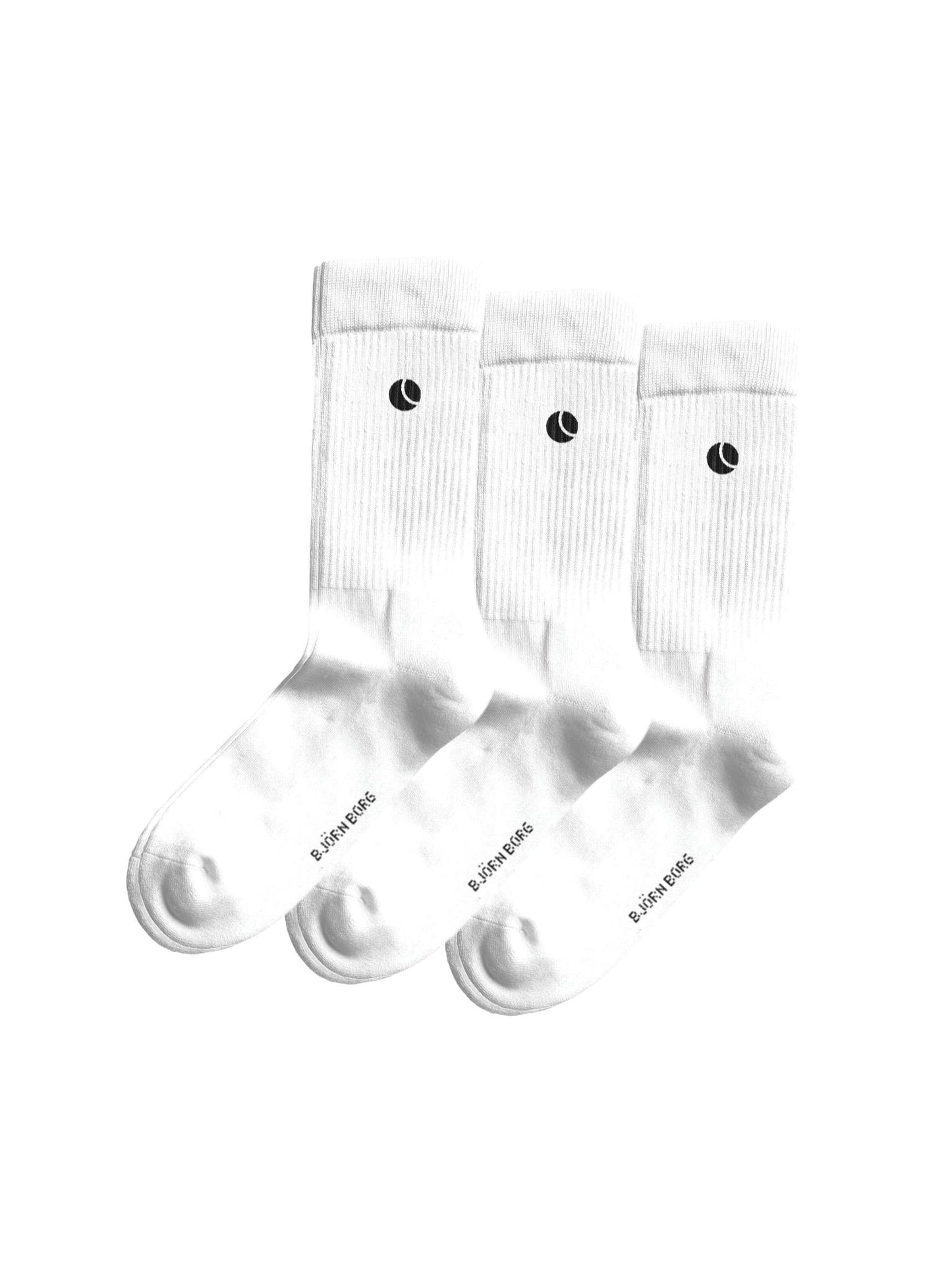 Björn Borg Classic Crew Sokken (3-pack, Wit)