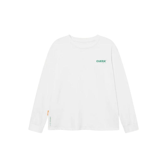 Cuera Offcourt Logo Long Sleeve Tee (White w. Green)
