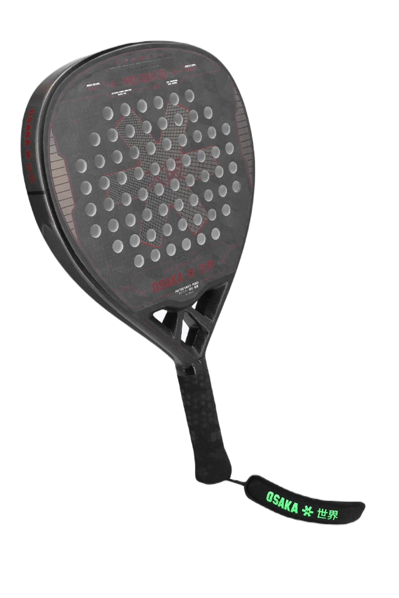 Osaka Pro Tour LTD Power 2023 Padel Racket (Zwart/Rood)