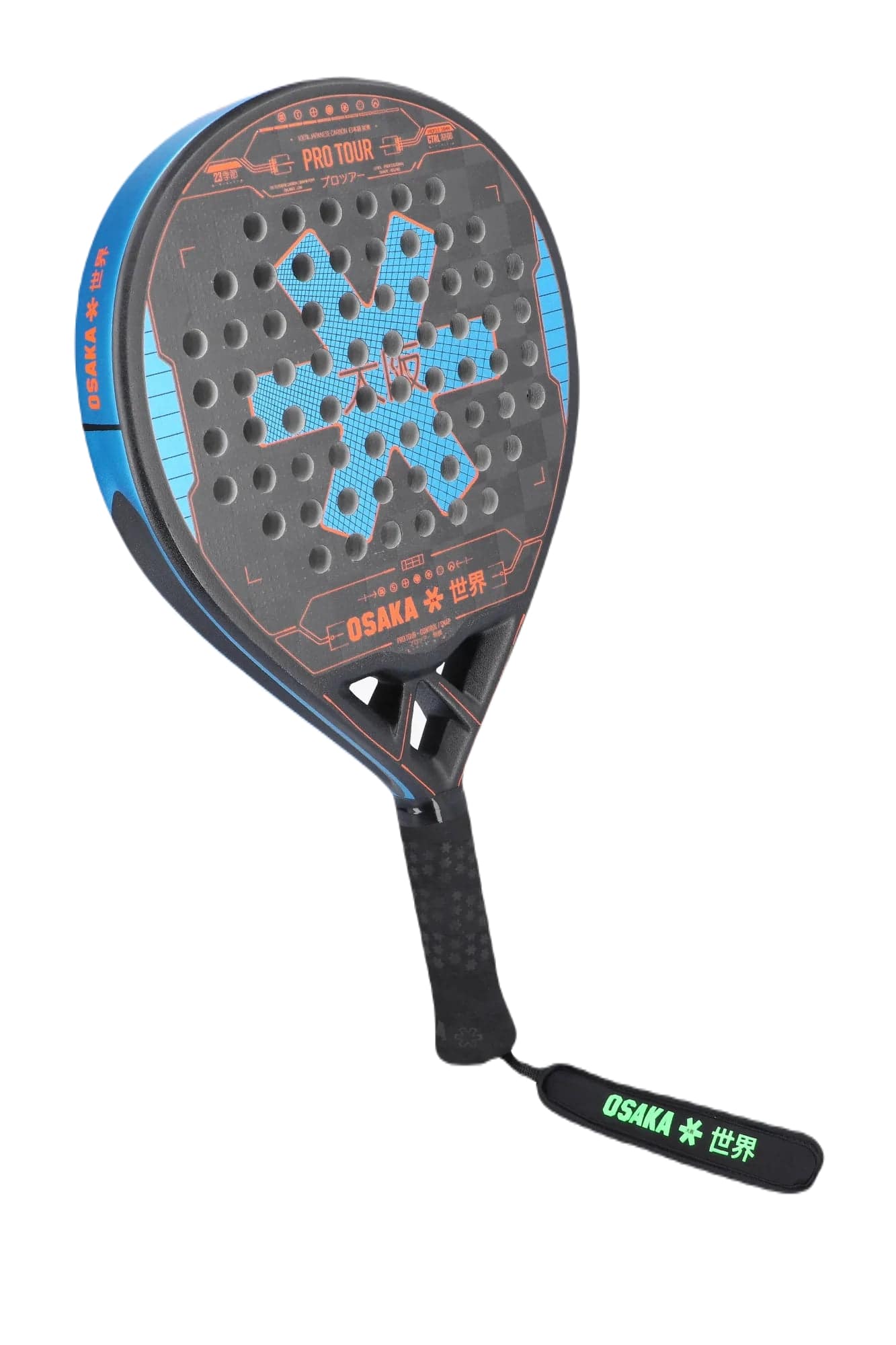 Osaka Pro Tour Control Snap 2023 Padel Racket (Blauw/Oranje)