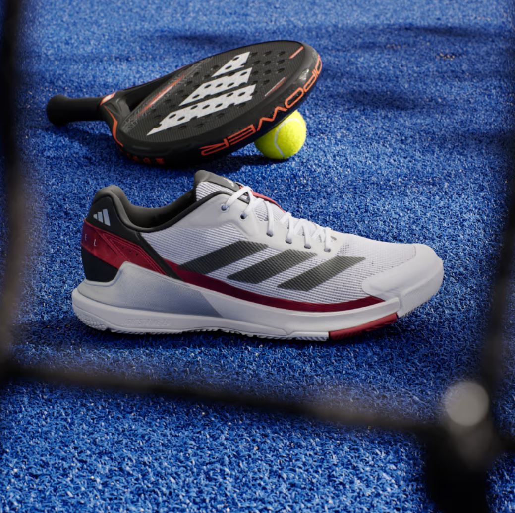 Adidas Crazyquick LS Padelschoenen (Cloud White/Core Black/Lucid Red)