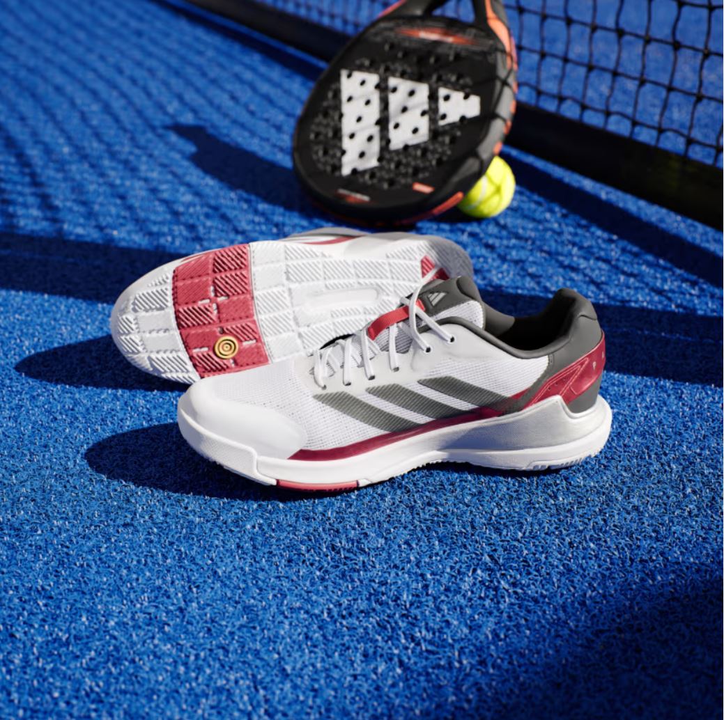 Adidas Crazyquick LS Padelschoenen (Cloud White/Core Black/Lucid Red)