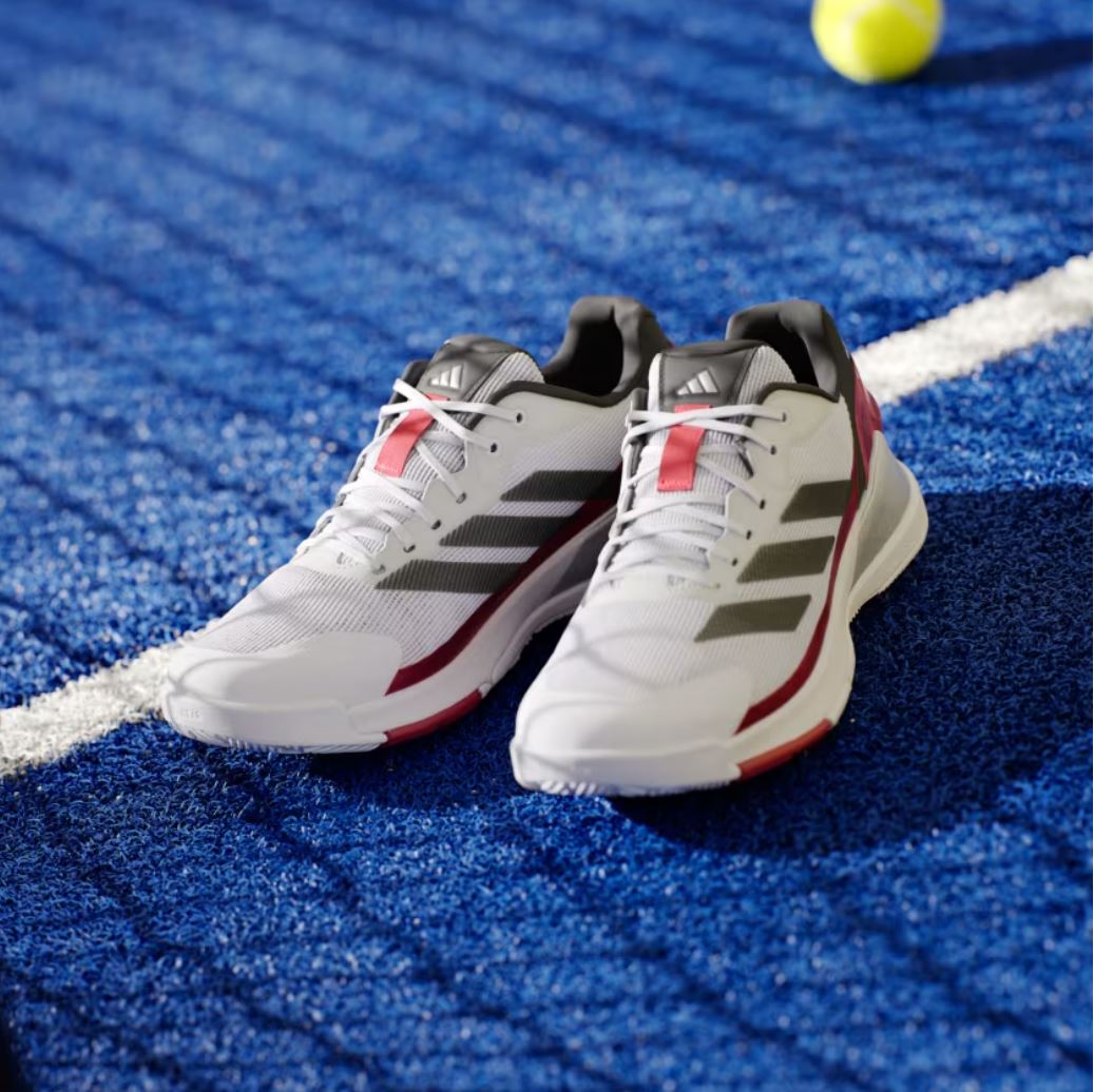 Adidas Crazyquick LS Padelschoenen (Cloud White/Core Black/Lucid Red)