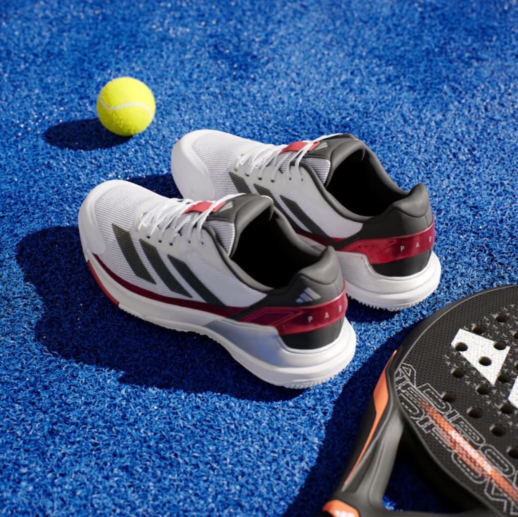 Adidas Crazyquick LS Padelschoenen (Cloud White/Core Black/Lucid Red)