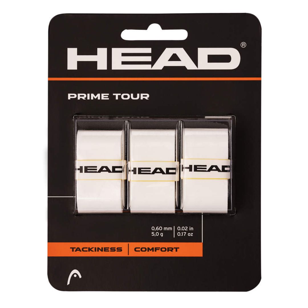 Head Prime Tour Overgrip (3-pak, wit) padellife