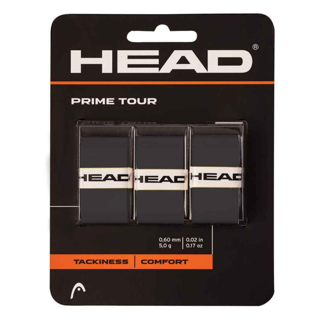 Head Prime Tour Overgrip (3-pak, zwart) padellife