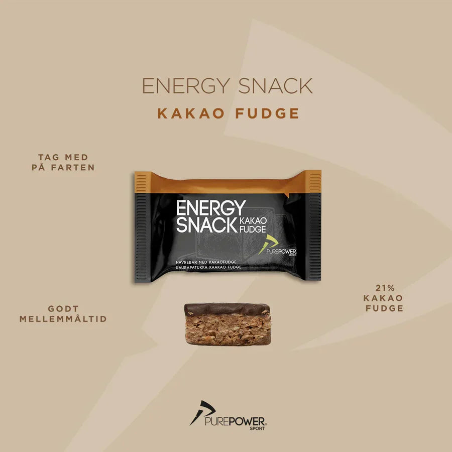PurePower Energy Snack Cacao/Fudge Smaak (1 stuk van 60 gram)