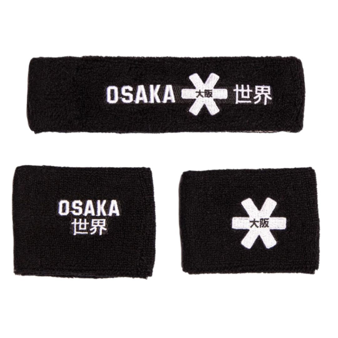 Osaka Zweetband Set (Zwart) padellife