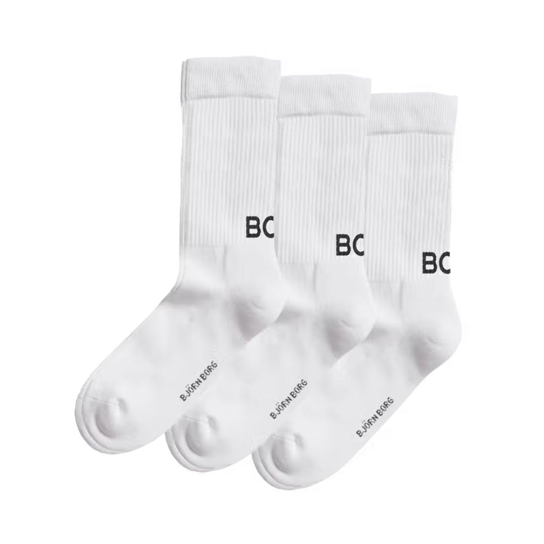Björn Borg Core Crew Polyamide Sokken (3-pack, White)