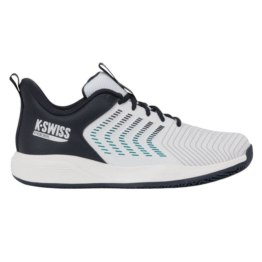 K-Swiss Ultrashot Light Padelschoenen (White/Carbon/Baltic)