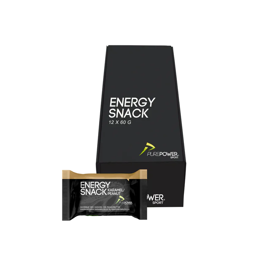 PurePower Energy Snack Pinda/Karamel Smaak (1 stuk van 60 gram)