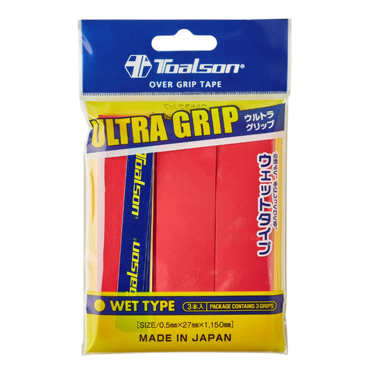 Toalson Ultra Grip 3-pack (Rood) padellife