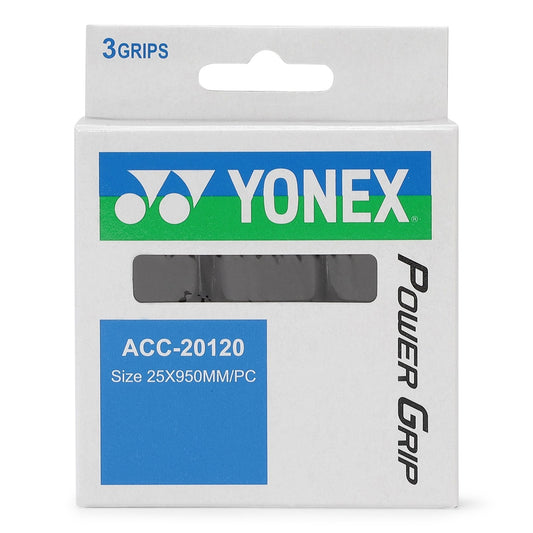 Yonex Powergrip (3 stuks, Zwart)