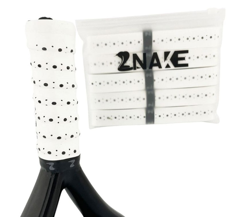 Znake Viper Sticky Padel Overgrips (5 stuks, Wit)