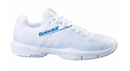 Babolat Sensa Dames Padel Schoenen (Wit/Koel Blauw)