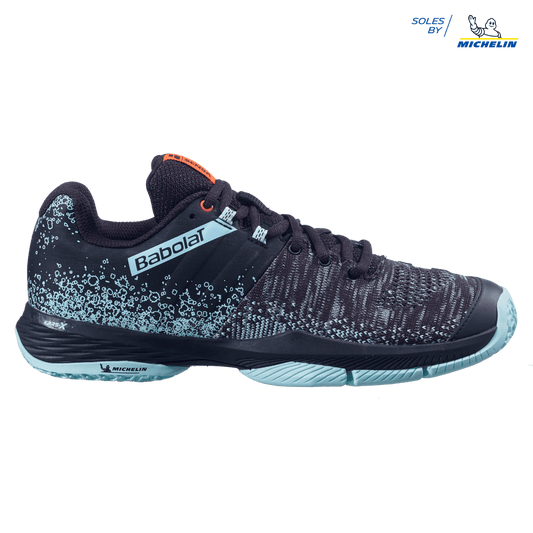 Babolat Sensa Vrouwen Padel Schoen (Zwart/Turquoise)