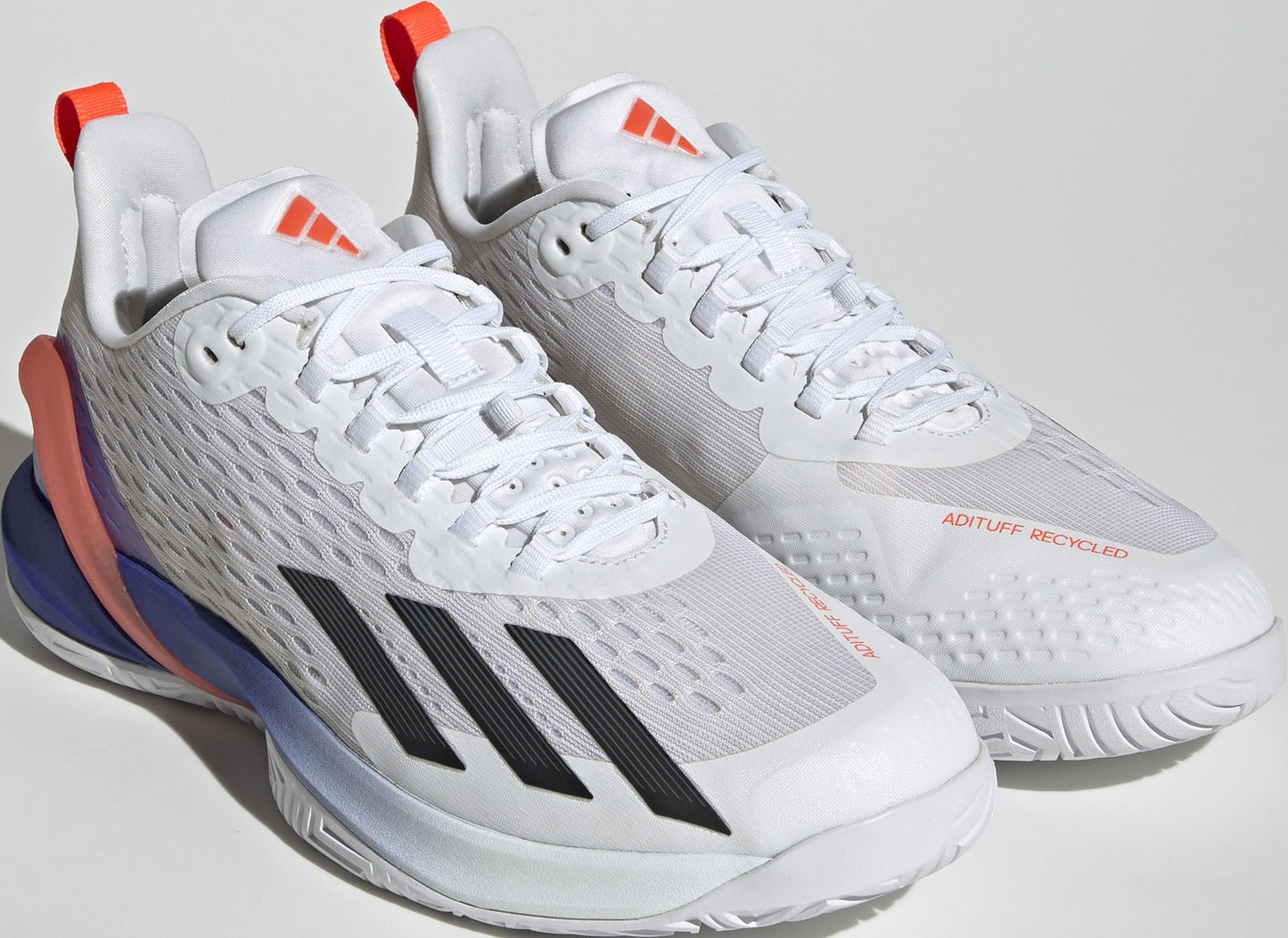 Adidas Adizero Cybersonic herenschoenen (Cloud White/Core Black/Solar Red)