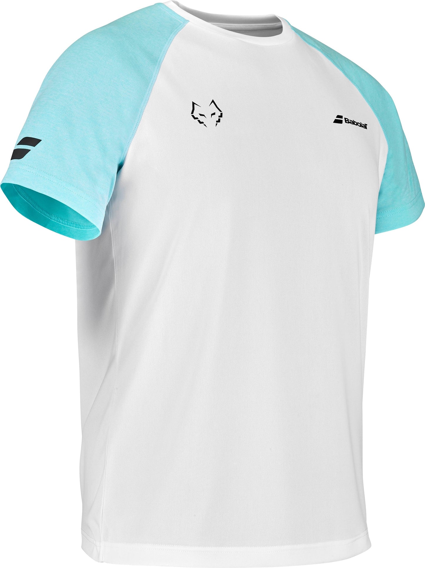 Babolat Crew Neck T-shirt Juan Lebron (Wit/Lichtblauw)
