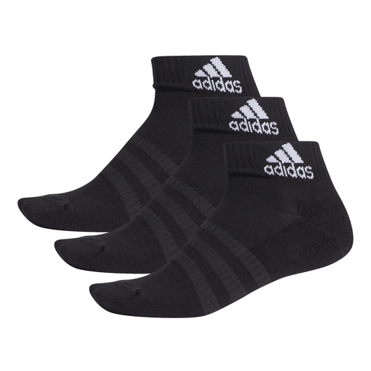 Adidas 3-Stripes Ancle Sokken 3-pack (Zwart)