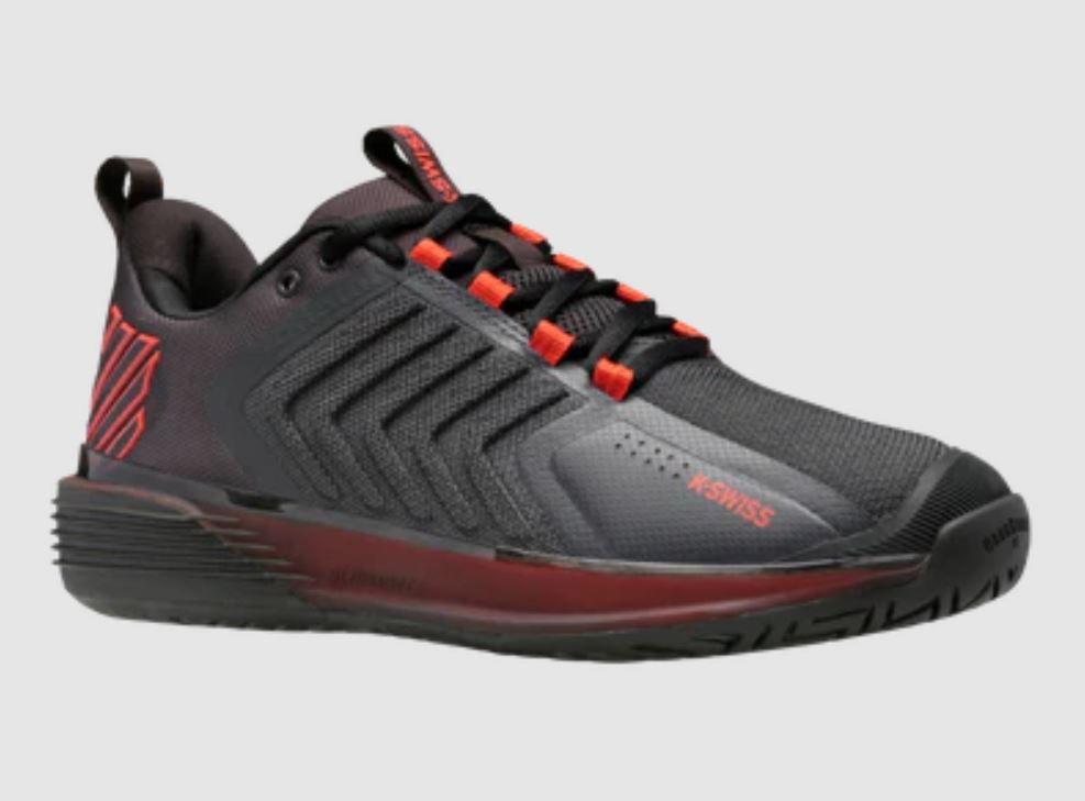 K-Swiss Ultrashot 3 Padel Schoenen (Asphalt/Jet Black/Spicy Orange)