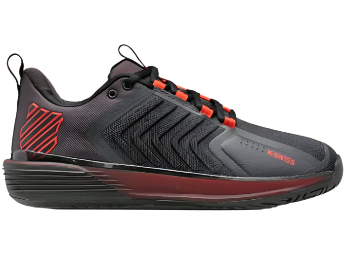 K-Swiss Ultrashot 3 Padel Schoenen (Asphalt/Jet Black/Spicy Orange)
