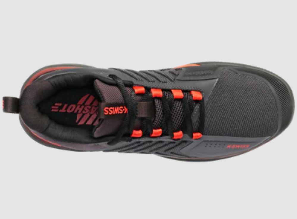 K-Swiss Ultrashot 3 Padel Schoenen (Asphalt/Jet Black/Spicy Orange)