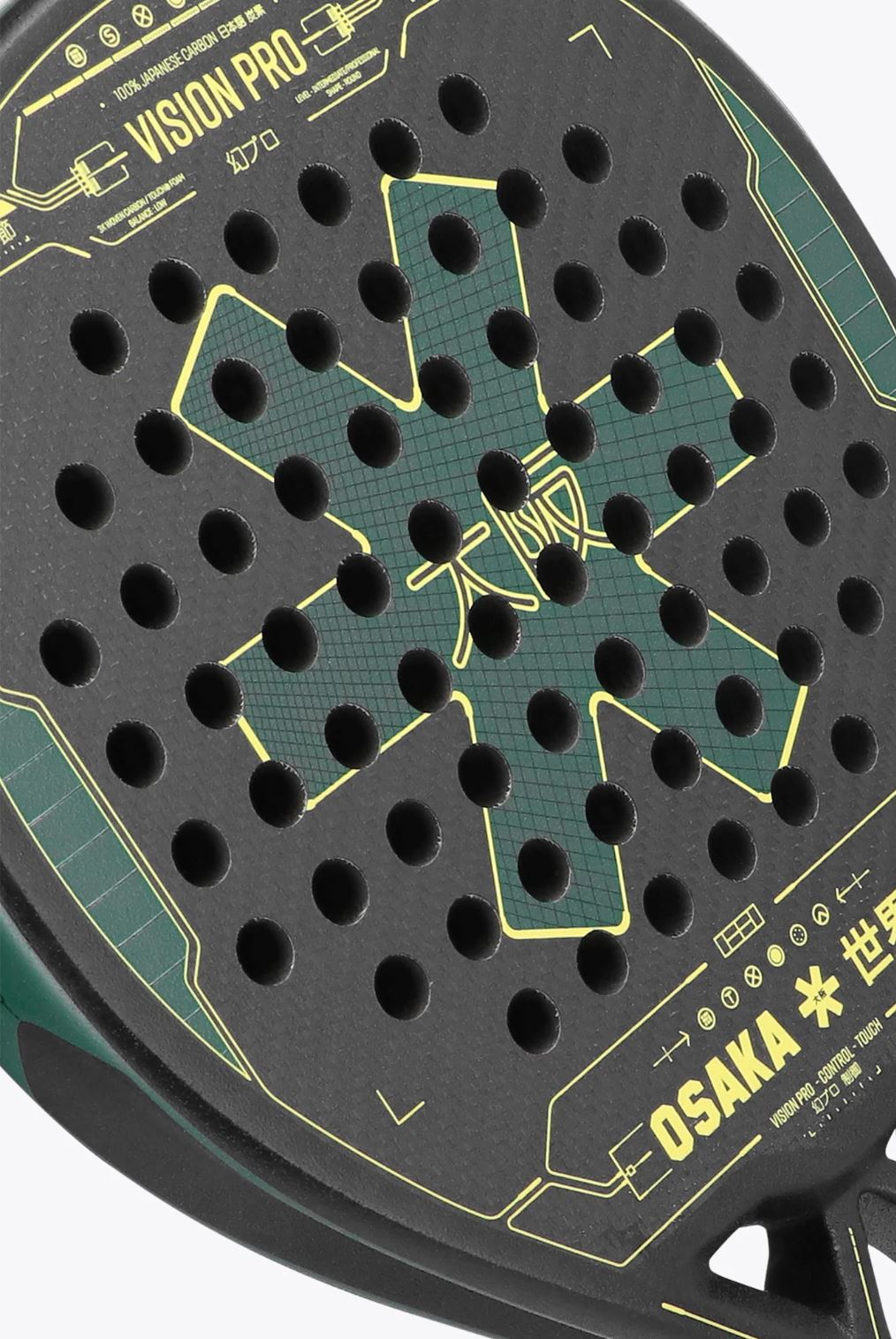 Osaka Vision Pro Control Touch 2023 Padel Racket (Groen/Geel)