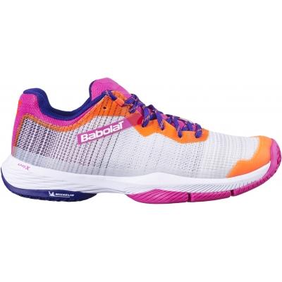 Babolat Jet Ritma Vrouwen Padel Schoenen (Grijs/Roze pauw)