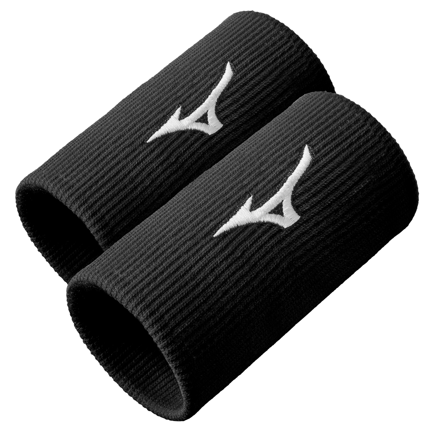 Mizuno Polsband Lang (2-pack, Zwart)