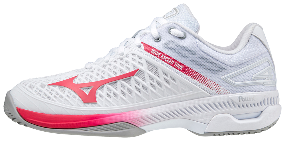 Mizuno Exceed Tour 4 AC Vrouwen (Wit/Rood) Padel Schoenen
