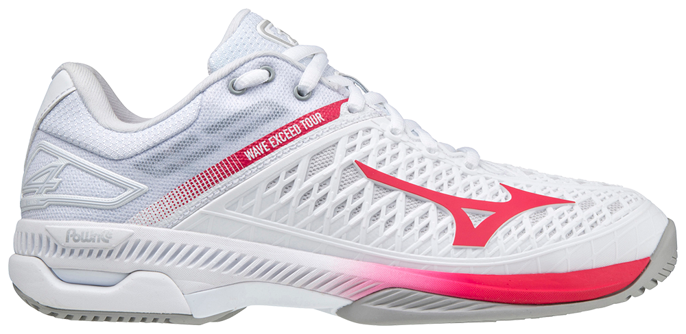 Mizuno Exceed Tour 4 AC Vrouwen (Wit/Rood) Padel Schoenen