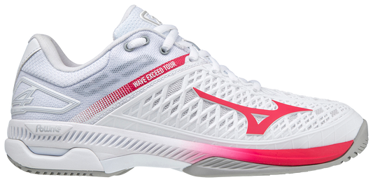 Mizuno Exceed Tour 4 AC Vrouwen (Wit/Rood) Padel Schoenen
