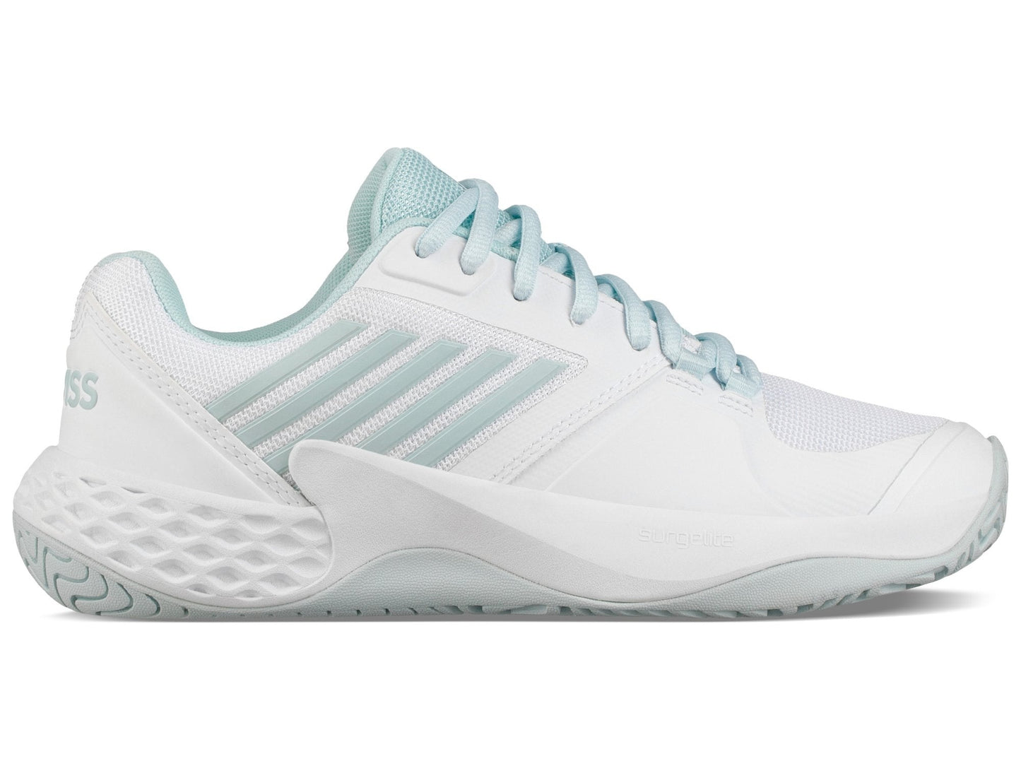 K-Swiss Vrouwen Aero Court Padel Schoenen (Wit/Lichtblauw)