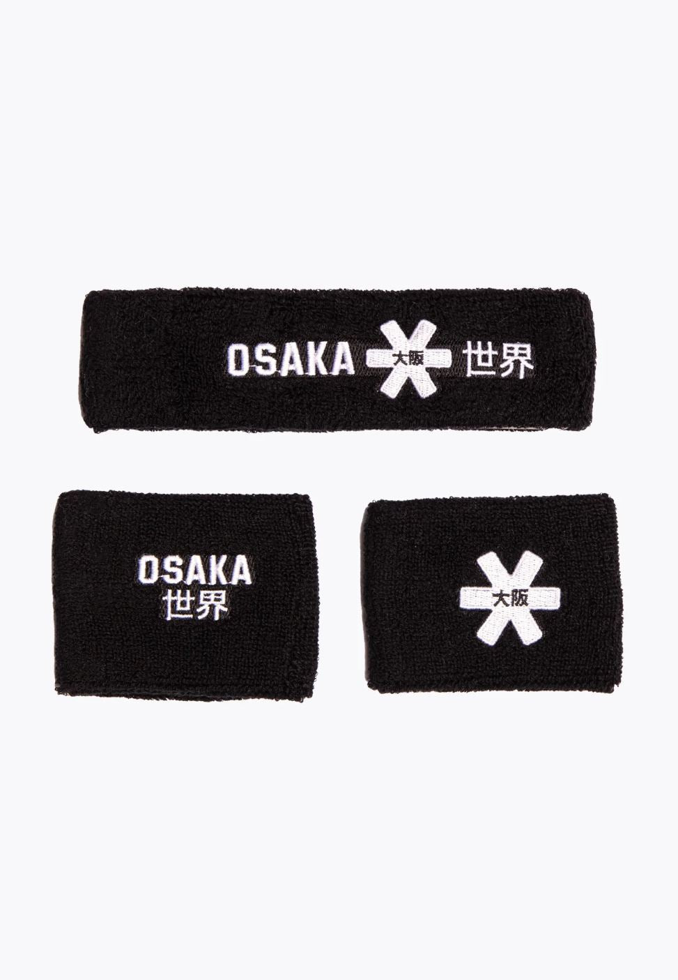 Osaka Zweetband Set (Zwart)