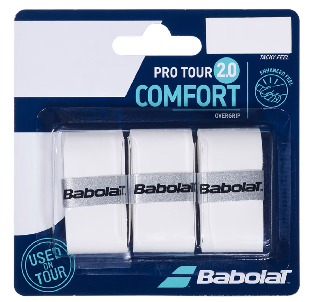 Babolat Pro Tour 2.0 Overgrip (3-pak, wit)