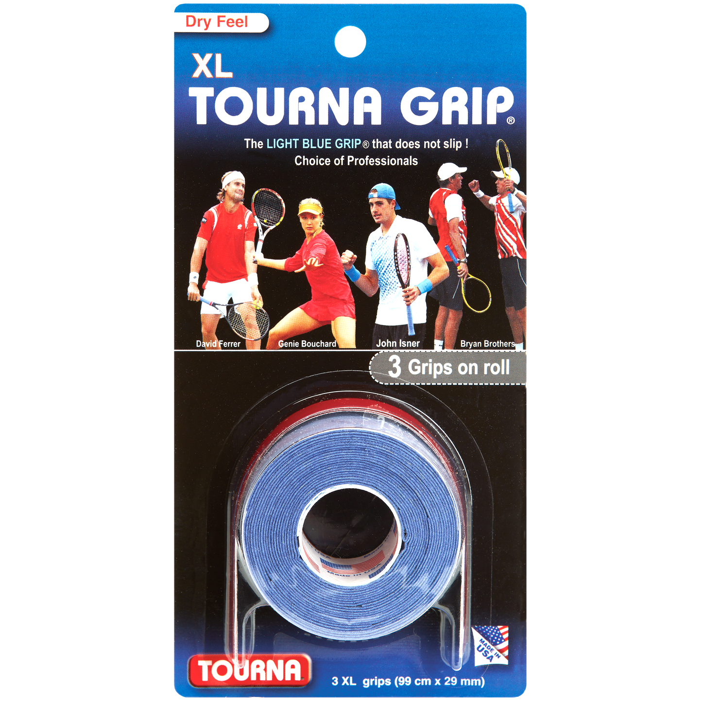 Tourna Grip XL Dry Feel Blue 3-pak Overgrip