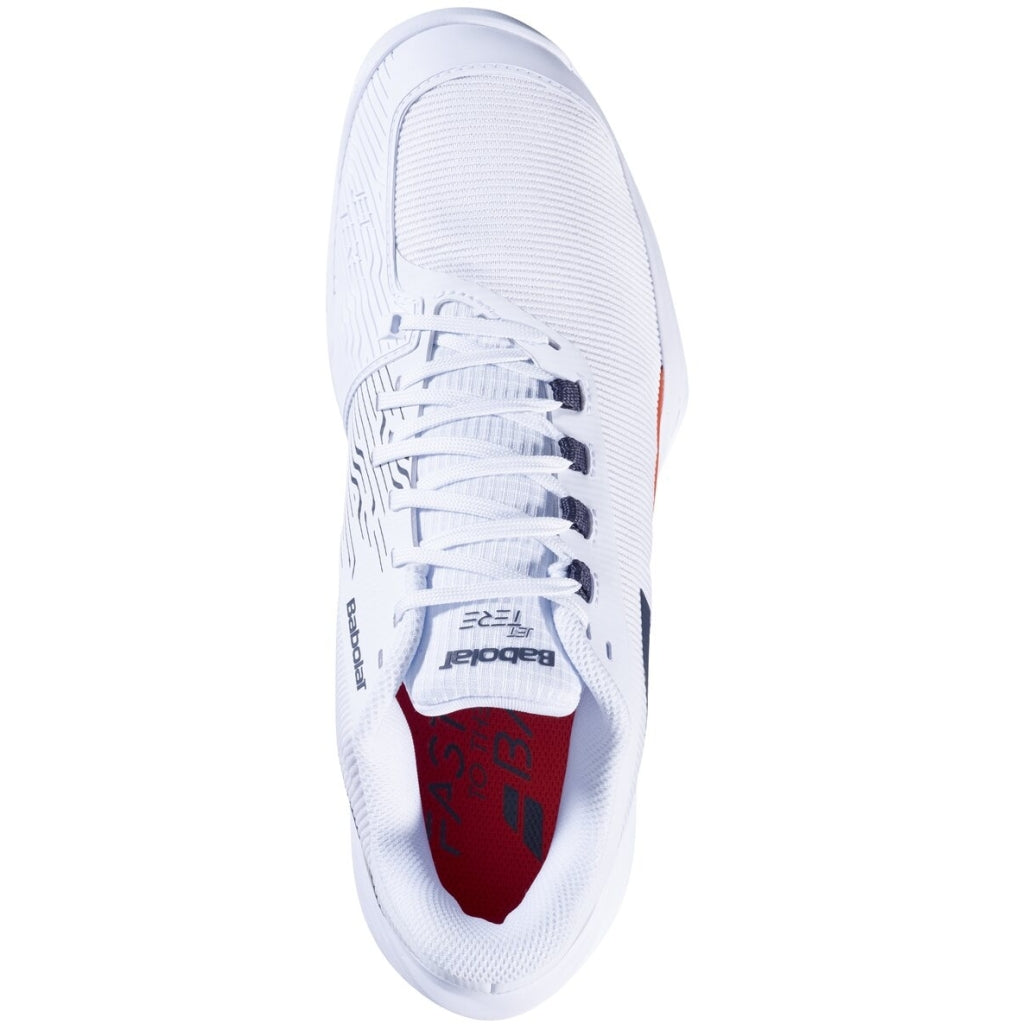 Babolat Jet Tere 2 All Court Heren Padel Schoenen (White/Strike Red)