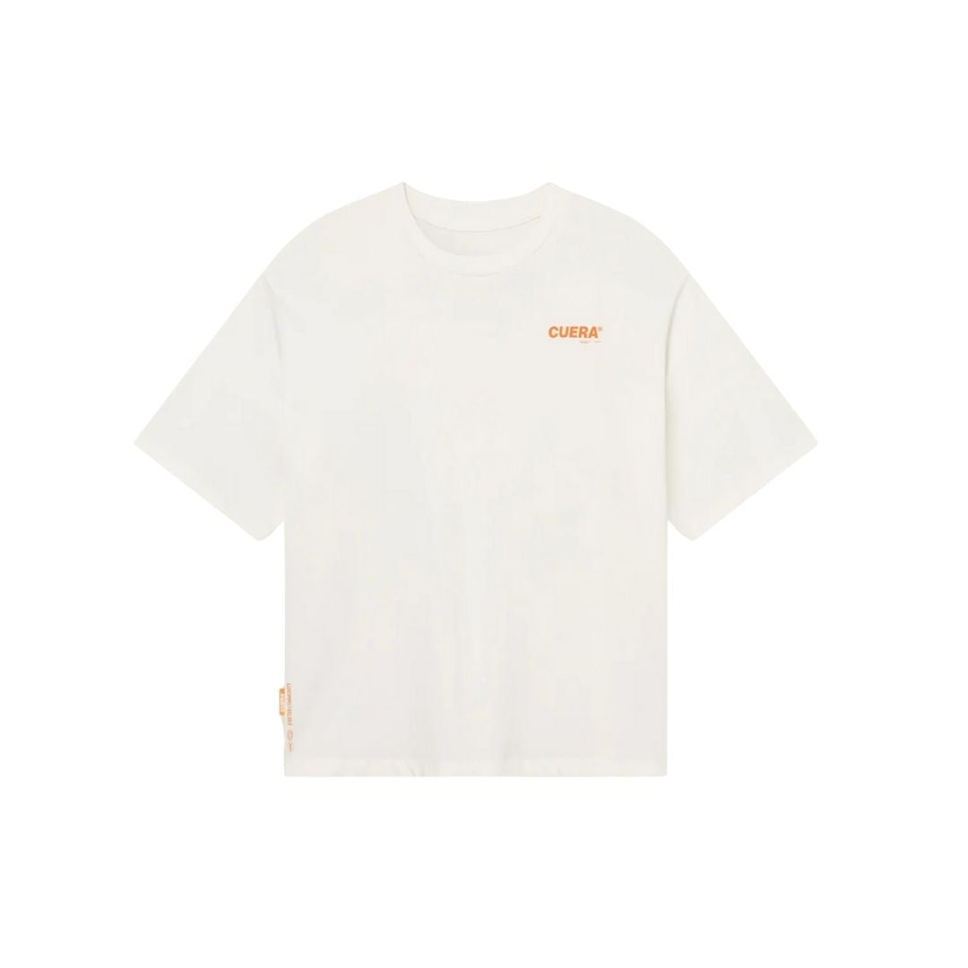 Cuera Offcourt Logo T-Shirt (Off White w. Orange)