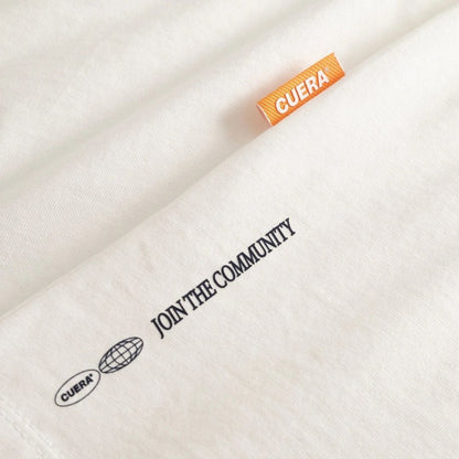 Cuera Offcourt Legacy Short Sleeve Tee (Off White/Navy)