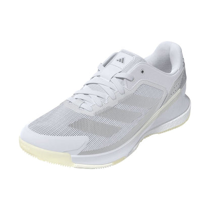 Adidas Crazyquick Boost Women Padelschoenen (Cloud White/Silver Metallic/Zero Metallic)