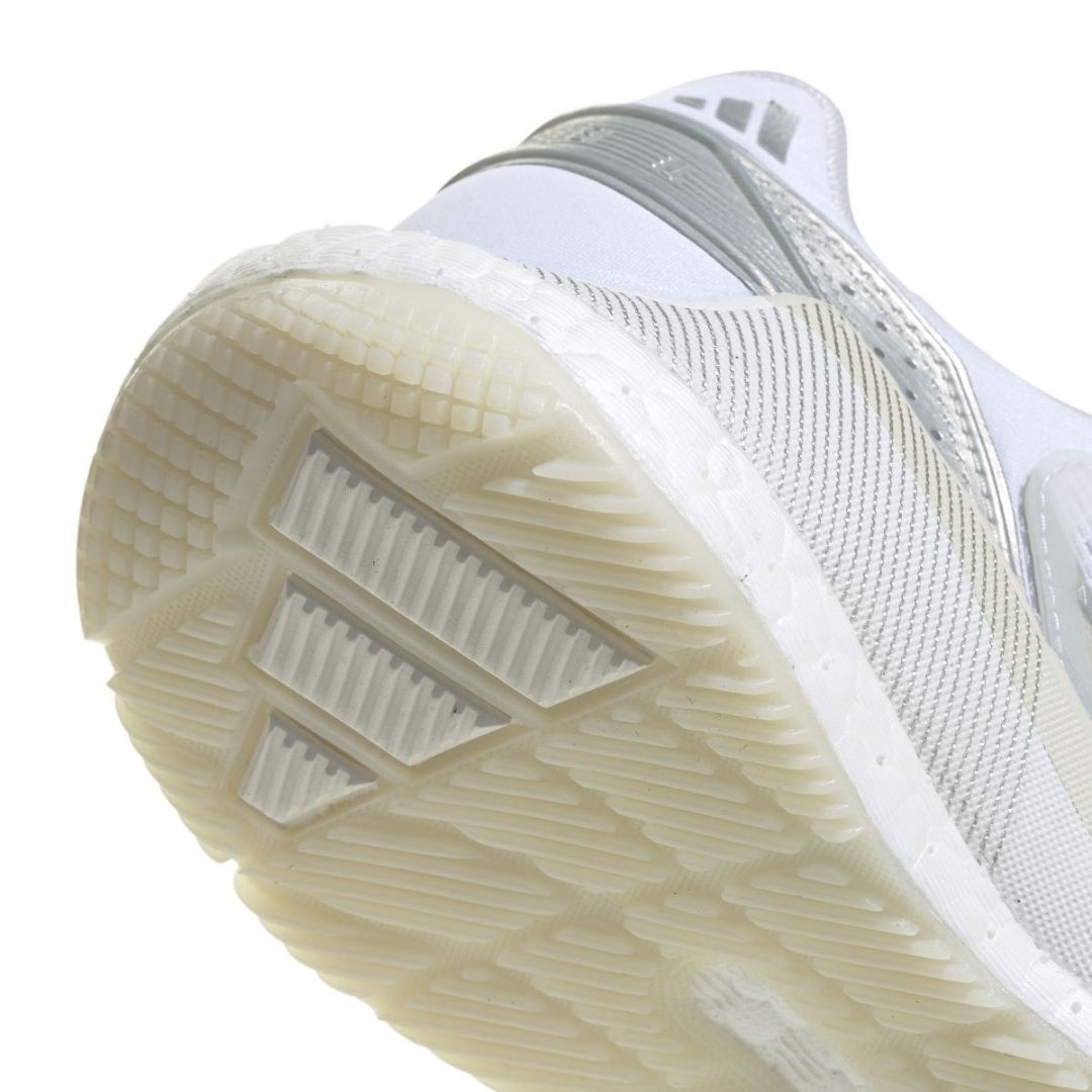 Adidas Crazyquick Boost Women Padelschoenen (Cloud White/Silver Metallic/Zero Metallic)