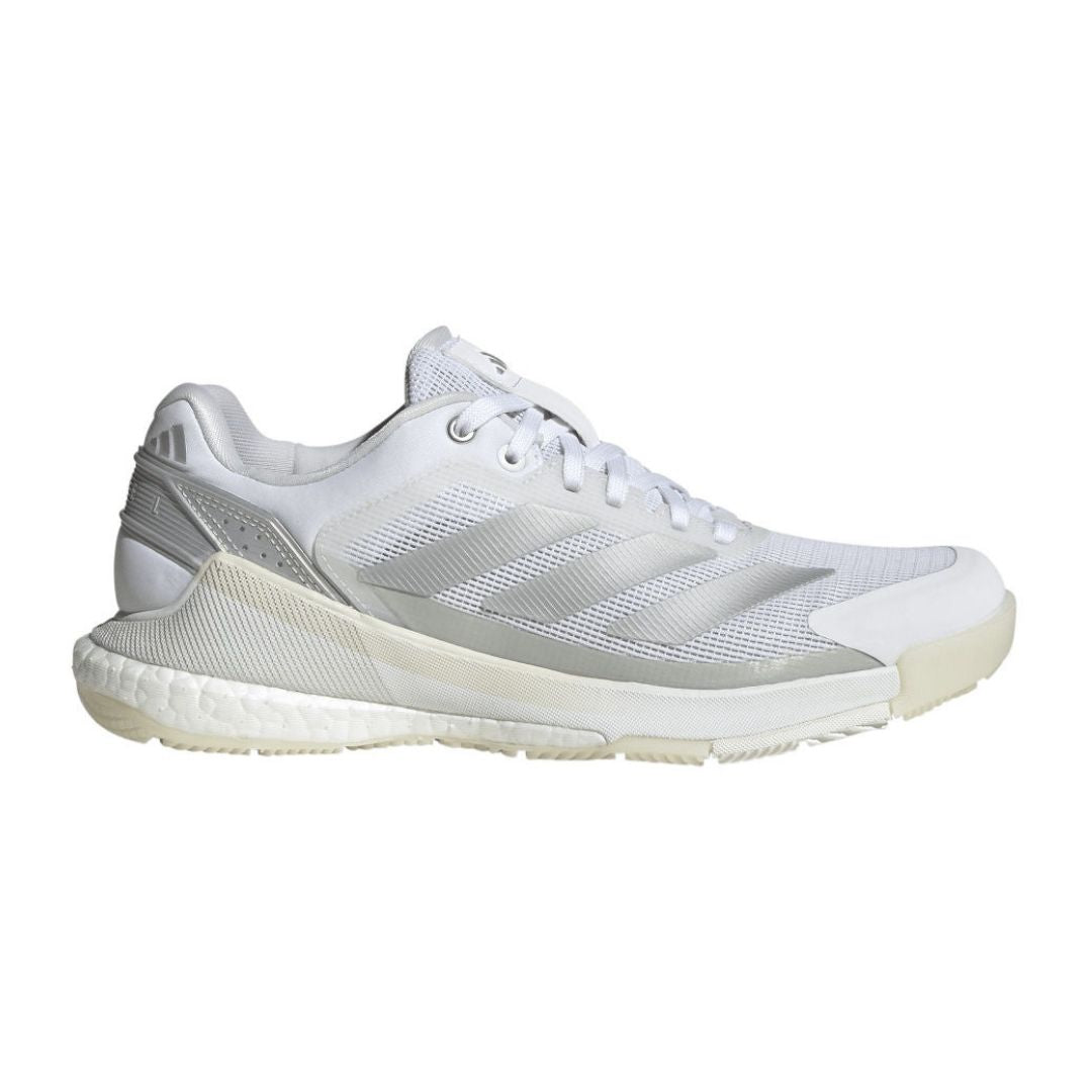 Adidas Crazyquick Boost Women Padelschoenen (Cloud White/Silver Metallic/Zero Metallic)