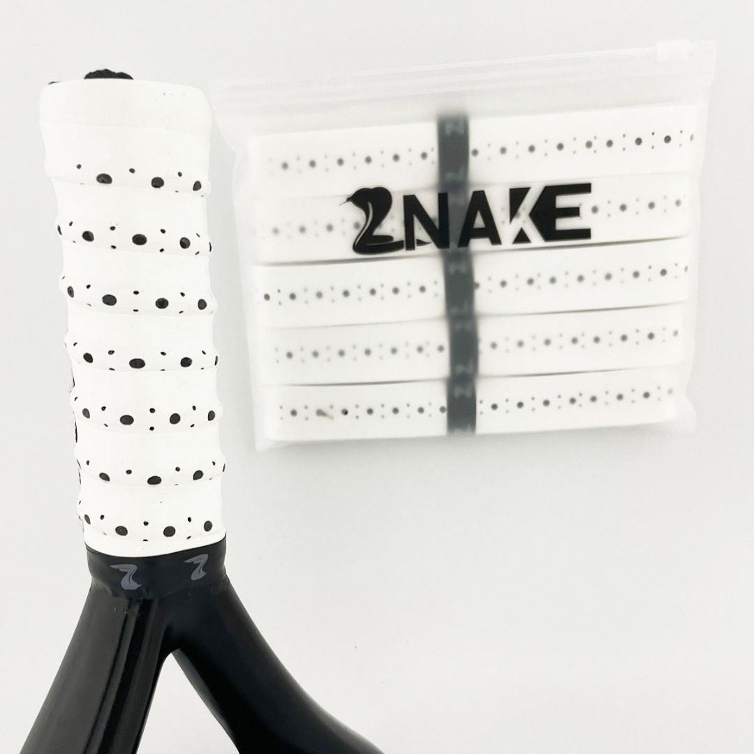 Znake Viper Sticky Padel Overgrips (5 stuks, Wit) padellife