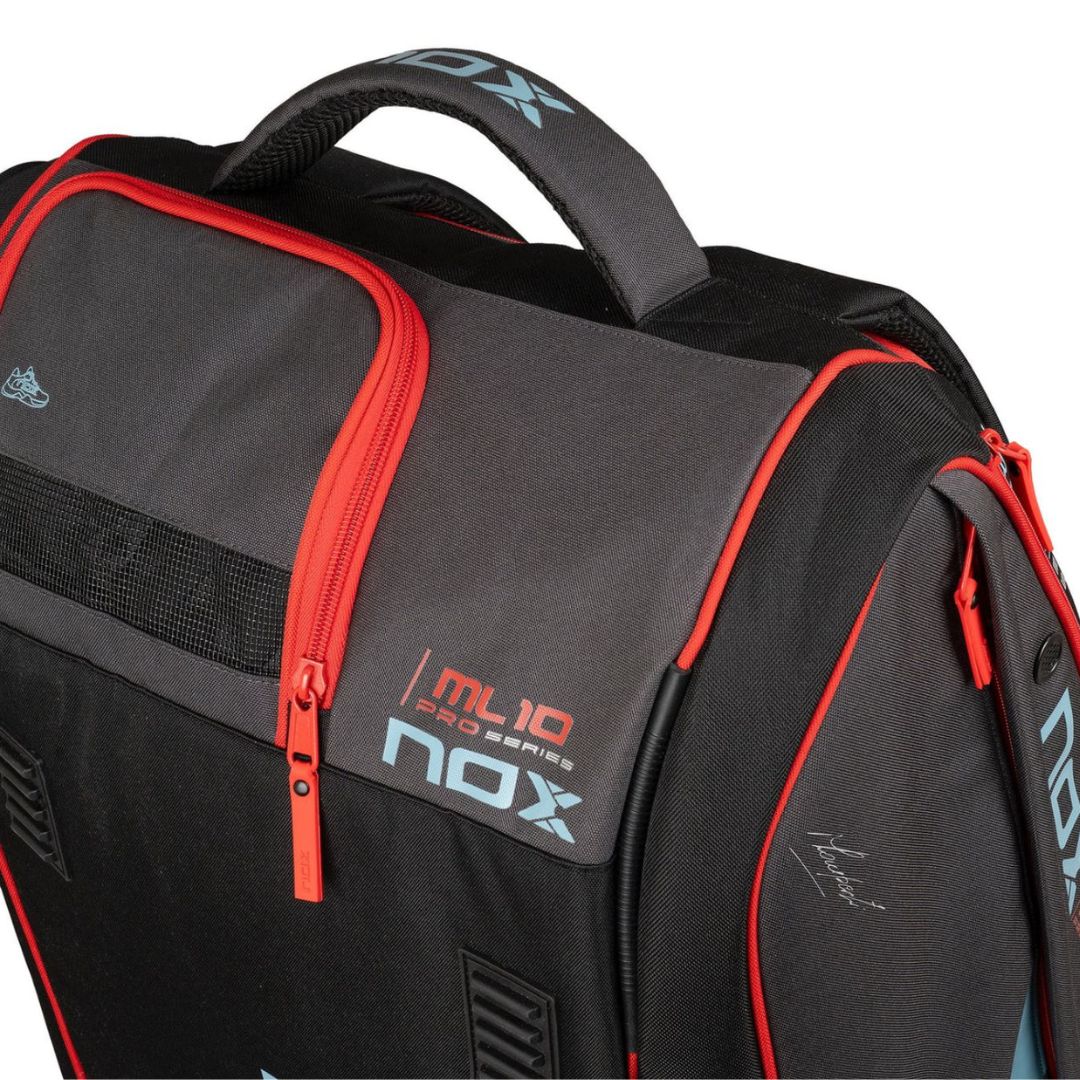 Nox ML10 Competition XL Compact Padel Tas (Zwart/Rood) padellife