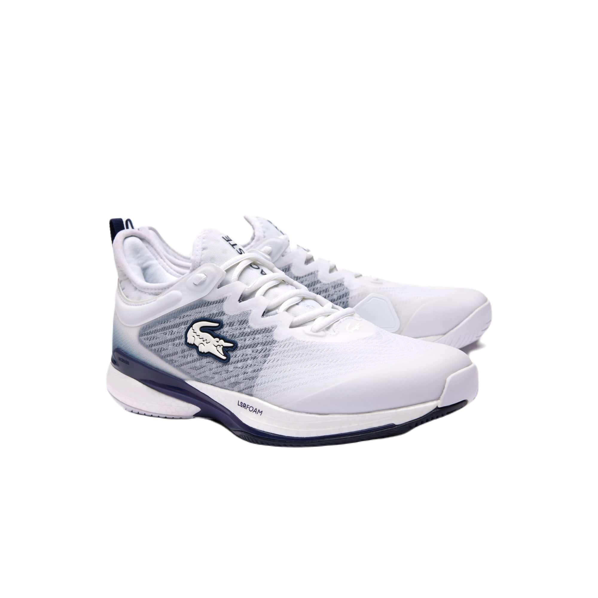 Lacoste AG-LT23 Lite Textile Schoenen (Wit/Marineblauw) - Padellife.nl