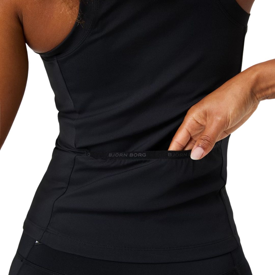 Björn Borg Ace Pocket Ribbed Tanktop (Black Beauty)