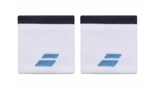 Babolat Logo Polsbandjes (2-pack, Wit/Drive Blue)
