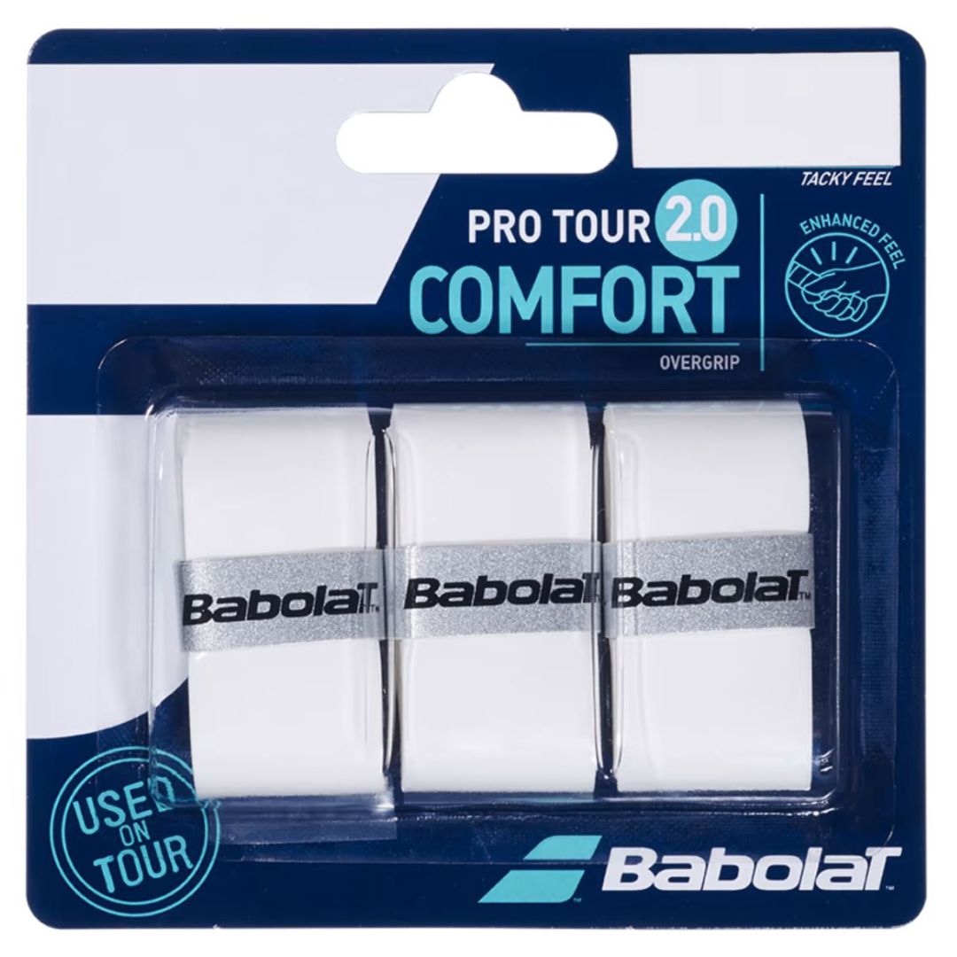 Babolat Pro Tour 2.0 Overgrip (3-pak, wit) padellife