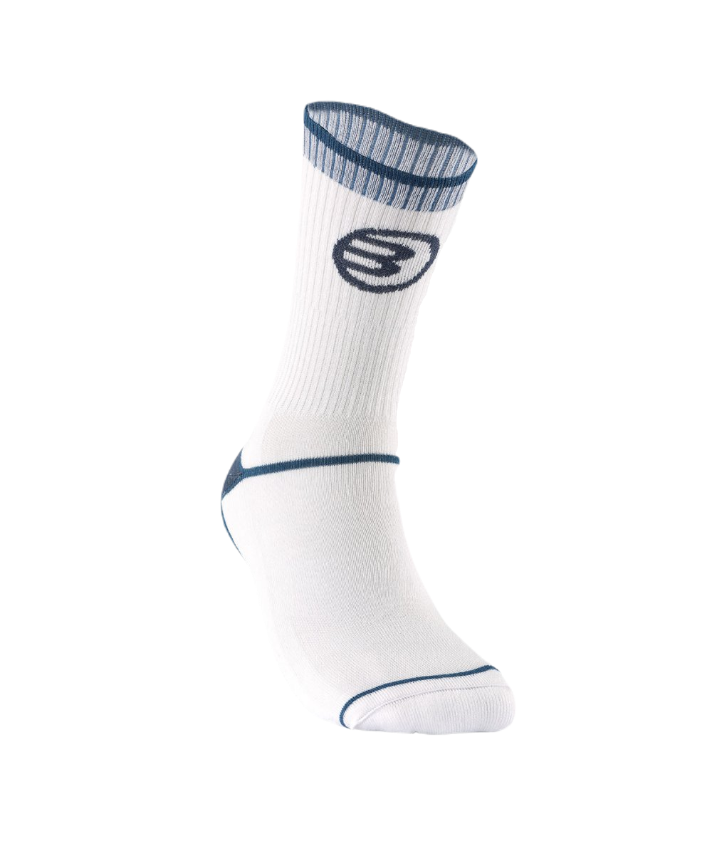 Bullpadel Technische Sokken (1-Pak, Wit/Blauw) - Padellife.nl
