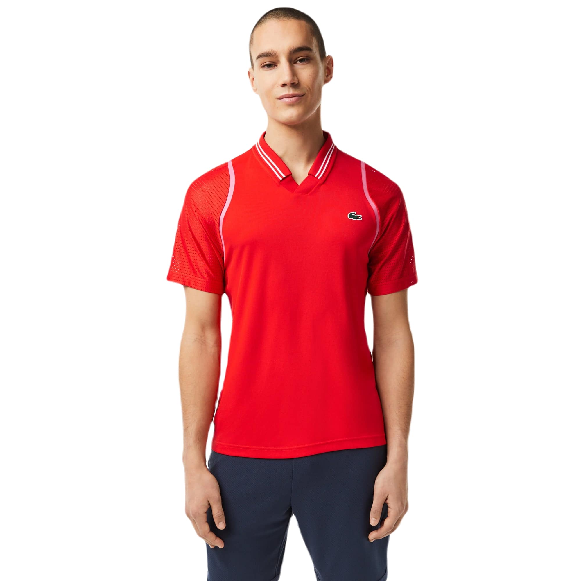 Lacoste Polo (Corrida/Wit) - Padellife.nl